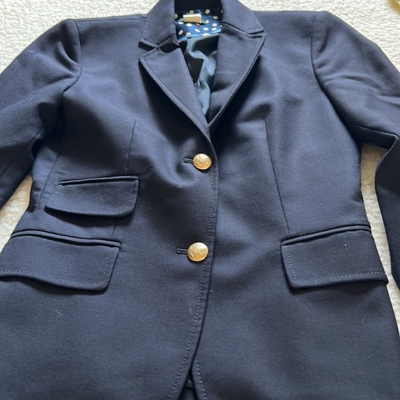 J Crew Schoolboy Wool Blazer Blue Size 0 - Picture 4 of 11
